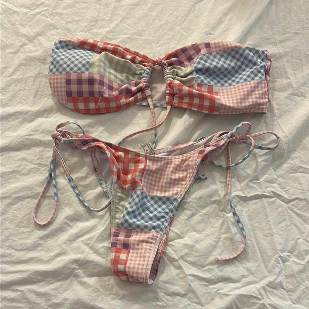 Colorful Patchwork Bikini Set